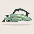 Vector jack-plane icon isolated on a white background. Jointer or block plane tool symbol illustrations