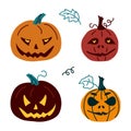 Vector Jack pumpkins for Halloween