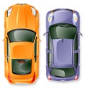Vector japan cars. Royalty Free Stock Photo