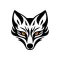 Fox face Logo of kitsune clipart