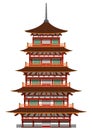 Japanese pagoda building