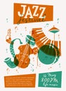 Jazz festival poster Royalty Free Stock Photo