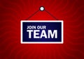 Vector join our team sign Royalty Free Stock Photo