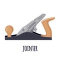 Vector Jointer plane icon in flat style isolated on white background