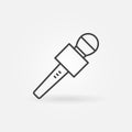 Vector journalist microphone concept vector icon