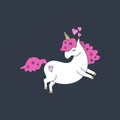 Vector and jpg image, clipart, editable isolated details. Cute unicorn art Royalty Free Stock Photo