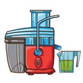 vector Juicer. Juicing machine Royalty Free Stock Photo