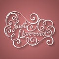 Vector Just Married Inscription, St. Valentine's Day Symbol, Wedding