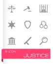 Vector justice icons set Royalty Free Stock Photo