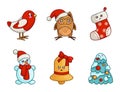 Vector kawaii Christmas collection