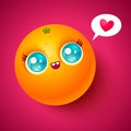 Vector kawaii orange