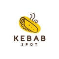 Vector kebab spot logo design isolated on white background.