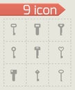 Vector key icon set Royalty Free Stock Photo