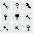 Vector key icon set Royalty Free Stock Photo