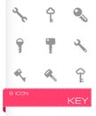 Vector key icon set Royalty Free Stock Photo
