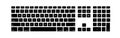 Vector keyboard keys stickers. Computer keyboard buttons, keys template