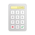 Vector keypad entry. Royalty Free Stock Photo