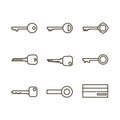 Vector Keys set Royalty Free Stock Photo