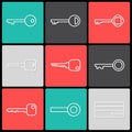 Vector Keys set Royalty Free Stock Photo