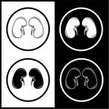 Vector kidneys icons