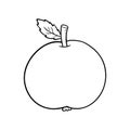 Outline doodle apple