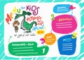 Vector kids menu template.