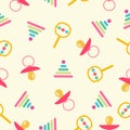 vector kids toys seamless pattern Royalty Free Stock Photo