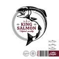 Vector king salmon logo