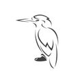 Vector of a kingfishers Black on white background. Bird Design. icon. logo. symbol. Illustrator. animal