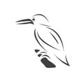 Vector of a kingfishers Black on white background. Bird Design. icon. logo. symbol. Illustrator. animal