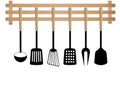 Vector kitchen spatula set
