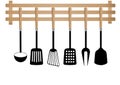 Vector kitchen spatula set Royalty Free Stock Photo