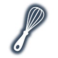 Vector kitchen whisk silhouette icon