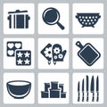 Vector kitchenware icons set