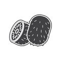 Vector kiwi fruit icon. Element of Fruits and vegatables for mobile concept and web apps icon. Glyph, flat icon for website design