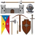 Vector Knight Armor Icons Set 1