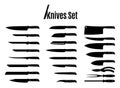 Vector Knives Set on White