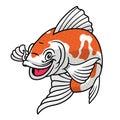 Koi fish cartoon character Royalty Free Stock Photo