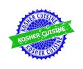 KOSHER CUISINE Bicolor Rosette Corroded Stamp