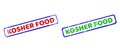 KOSHER FOOD Bicolor Rough Rectangular Seals with Scratched Surfaces