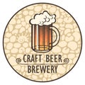 Vector label, banner or a coaster for beer