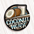 Vector label for Coconut Water