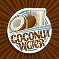 Vector label for Coconut Water