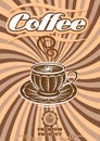 Vector label for coffee on sacking Royalty Free Stock Photo