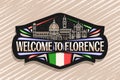 Vector label for Florence