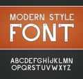 Vector label font, modern style.