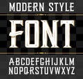 Vector label font, modern style. Whiskey label style.