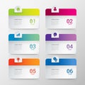 Vector labels step menus infographic template background