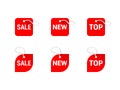 Vector labels with tags Sale, New, Top Royalty Free Stock Photo