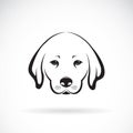 Vector of Labrador dog head on white background, Pet. Royalty Free Stock Photo